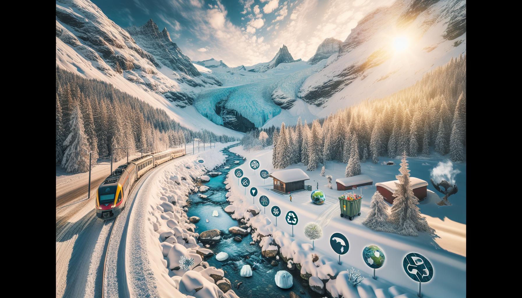 Scenic Highlights of the Glacier Express in Winter